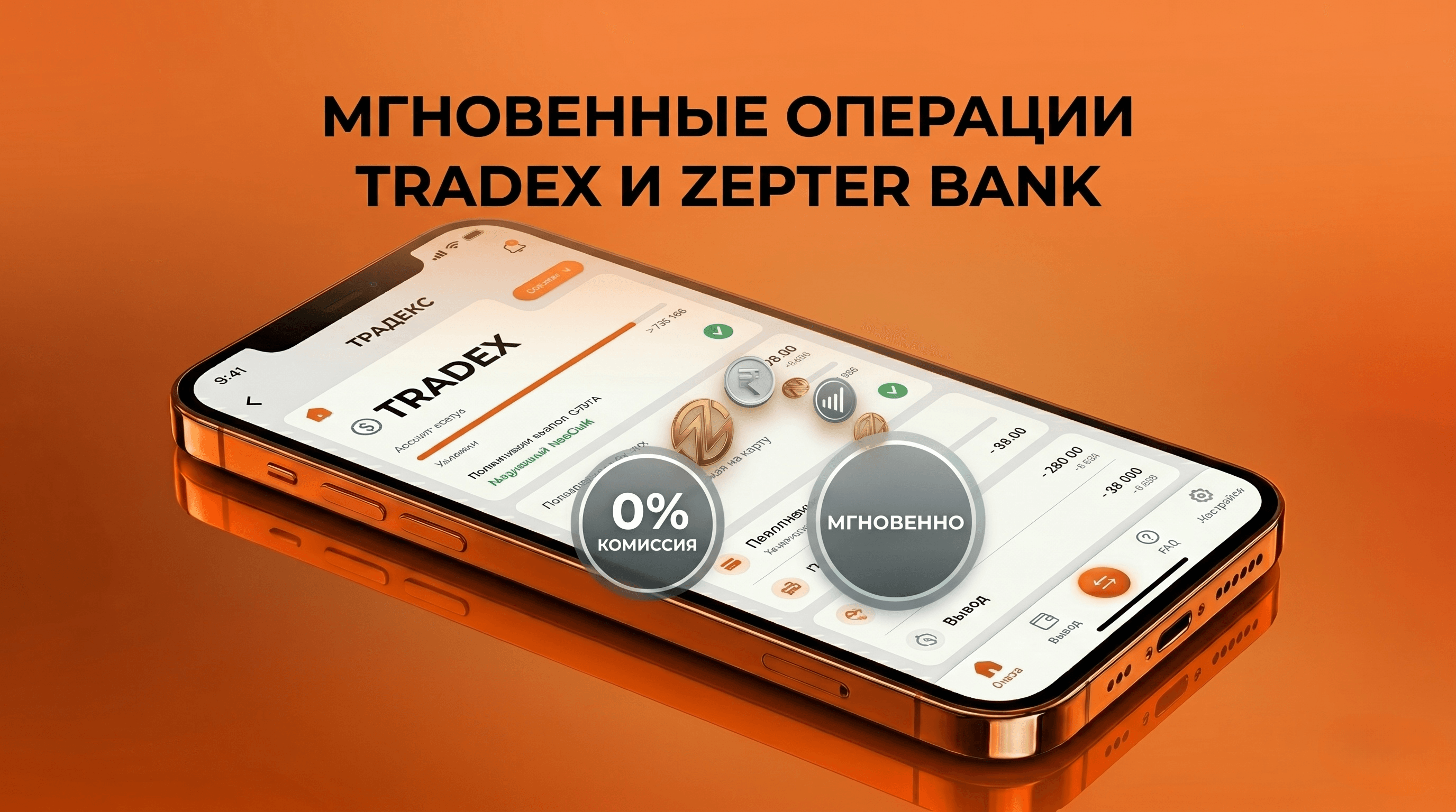 TRADEX и Zepter Bank: Мгновенные операции с нулевой комиссией