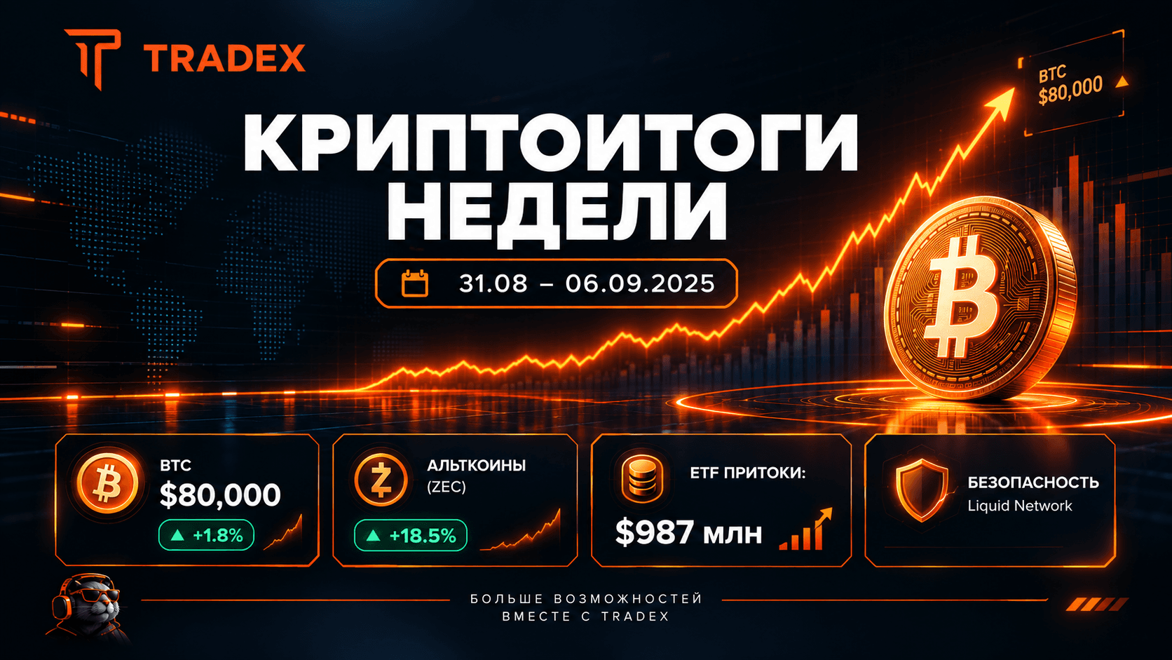 Криптоитоги недели: Биткоин штурмует $80 000, рекорды ETF и новые правила рынка